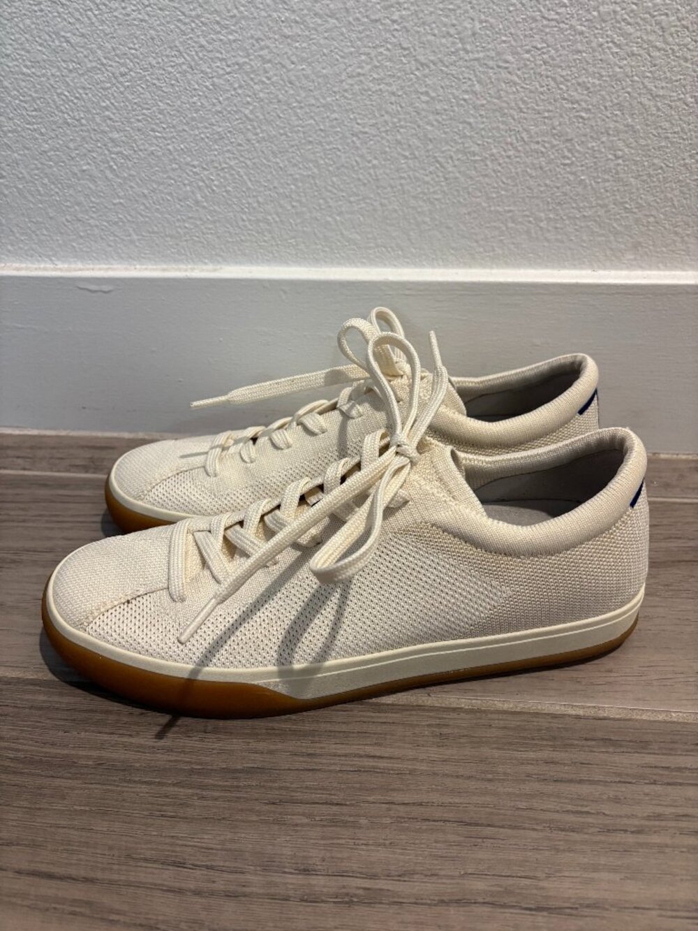Rothy's court sneakers- size 9, cream white and gum sole